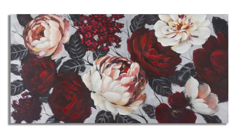 Mauro Ferretti Dipinto su Tela White/red Flower Lightback 150 x 3,8 x 76 cm