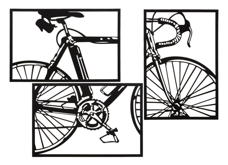 Pannello da muro bike set 3pz cm 40x1,3x60 (singolo pz)
