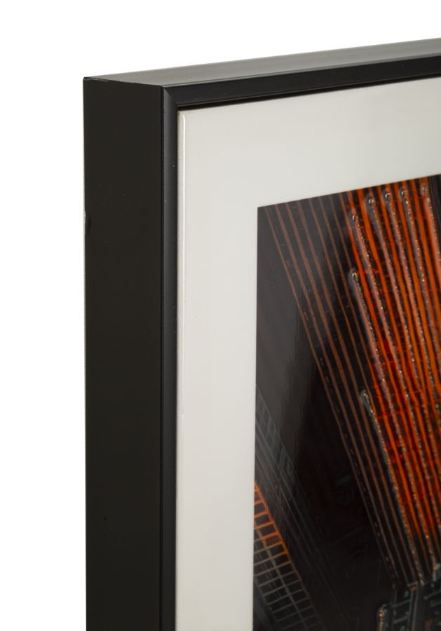 Stampa su tela laccata new york c/cornice -b- cm 72x4x102