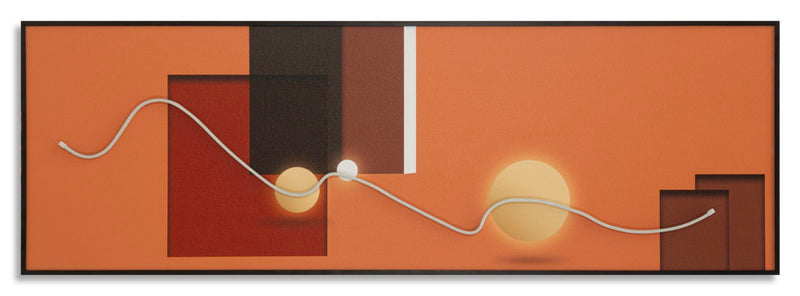Stampa c/LED su tela abstract cm 150x3,5x50