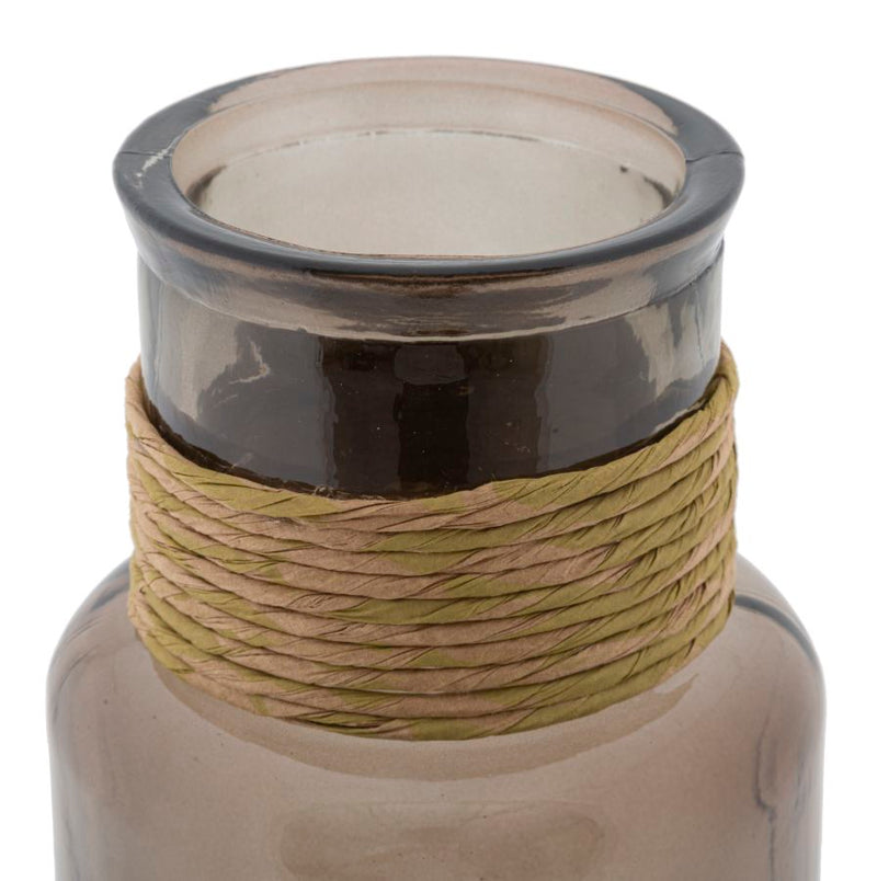 Mauro Ferretti Vaso Rope Noa Vetro Riciclato Ø 15 x 45 cm (made in Spain)