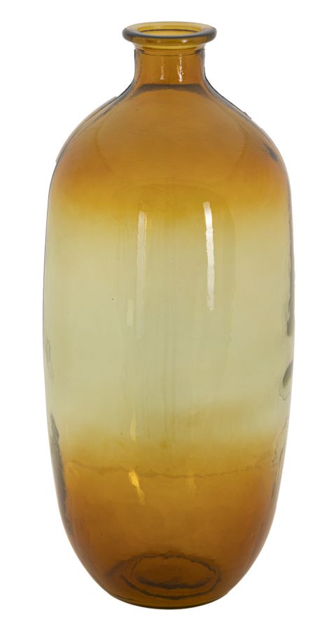 Mauro Ferretti Vaso Botella Napoles Vetro Riciclato Orange Ø 19 x 45 cm (made in Spain)