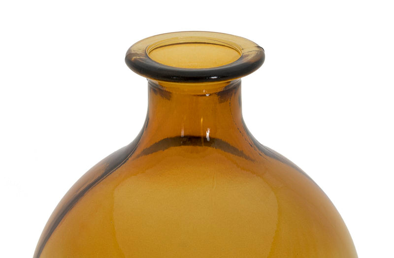 Mauro Ferretti Vaso Botella Napoles Vetro Riciclato Orange Ø 16 x 38 cm (made in Spain)