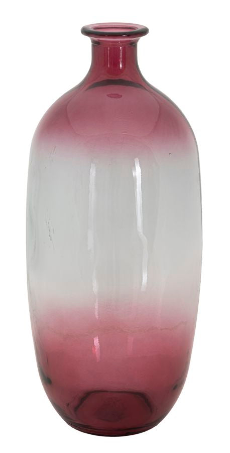 Mauro Ferretti Vaso Botella Napoles Vetro Riciclato Red Ø 16 x 38 cm (made in Spain)