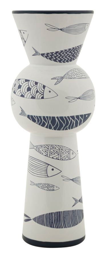 Vaso ceramica fish tall cm ø 14x38,5