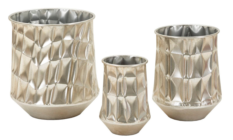 P/vasi silver set 3 pz cm ø 35x38,5-27,5x33-18,5x26,5