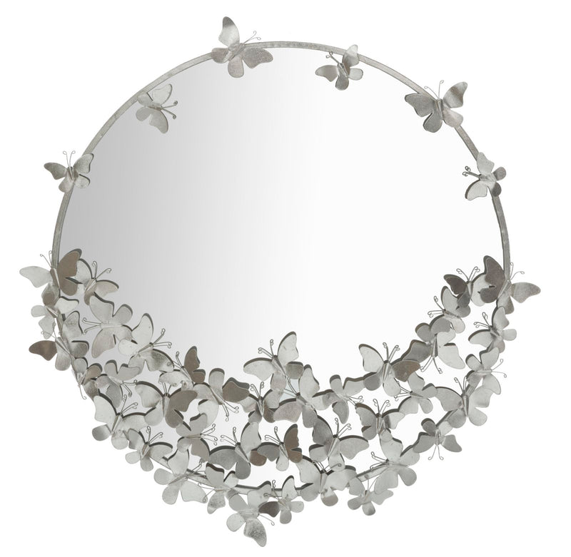 Mauro Ferretti Specchio Farfalle Round Silver Ø 91 x 3 x 94 cm