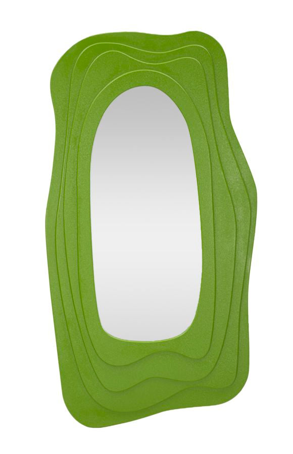 Specchio da muro dafne verde cm 90x4x165 (misura specchio cm 46x107)