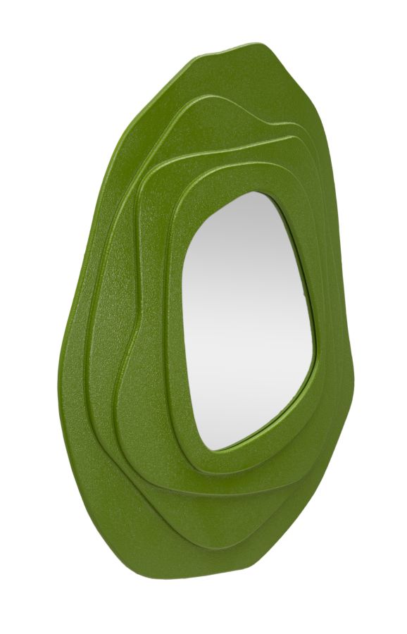 Specchio da muro dalia verde cm 90x4x97 (misura specchio cm 43x45)