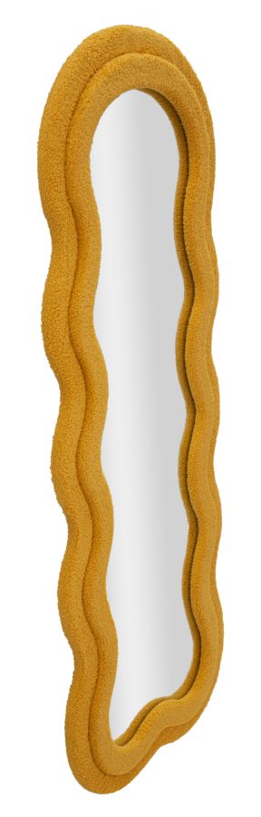 Specchio da muro teddy senape cm 60x4x160 (misura specchio cm 39x137)