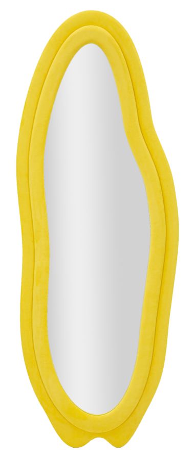 Specchio da muro chanele giallo cm 60x4x160 (misura specchio cm 38x137)