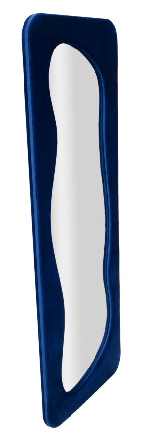 Specchio da muro theodor blu cm 60x4x160 (misura specchio cm 42x142)