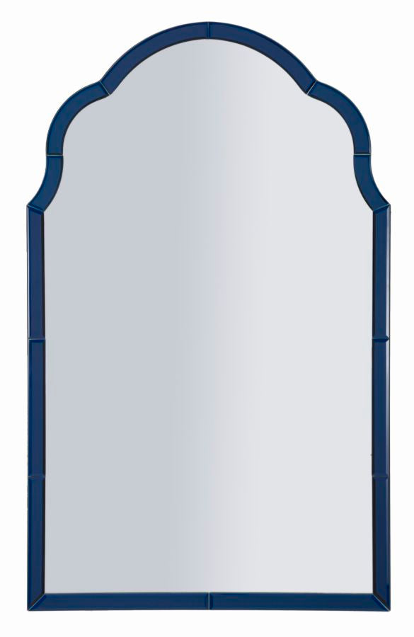 Specchio da muro tangeri blu cm 62x1x100 (misura specchio cm 55x94)