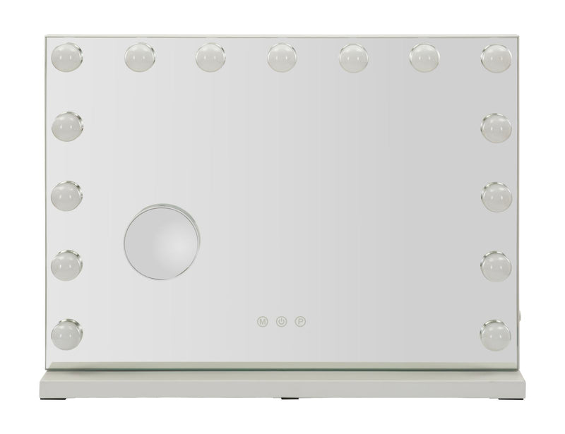 Specchio da tavolo hollywood cm 55x14x43 (spec.rot. cm ø 9) (3tonalita' di luce)