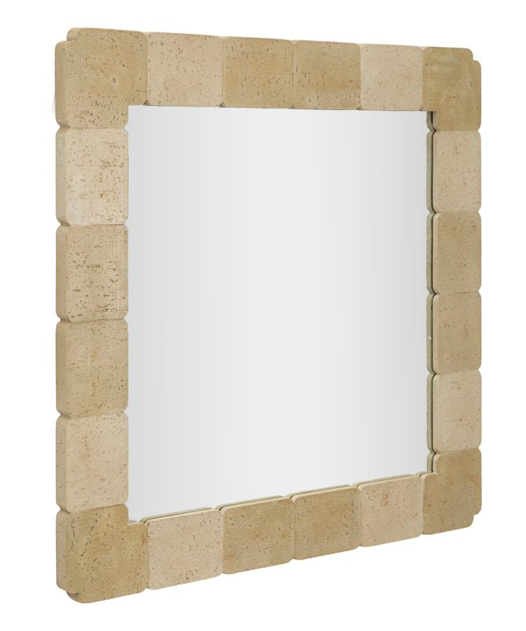Specchio da muro stones quadrato cm 90x2,5x90 (temperato mis. int. cm 67x67)