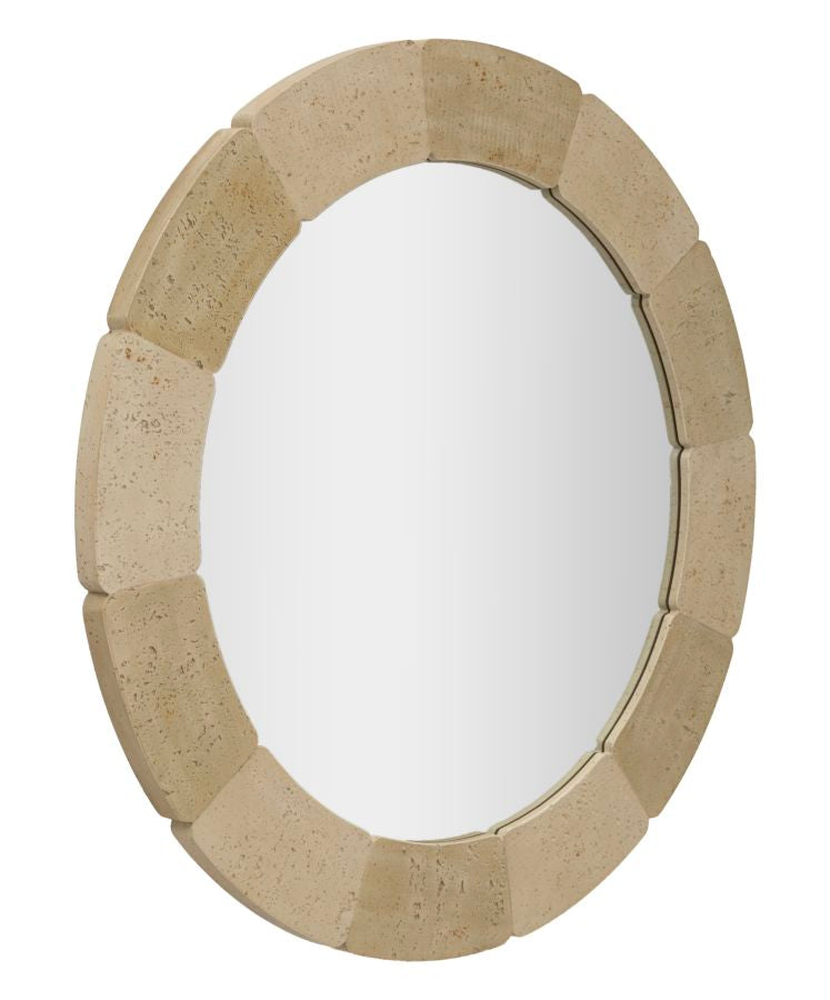 Specchio da muro stones cm ø 90x2,5 (temperato mis. int. ø cm 67)