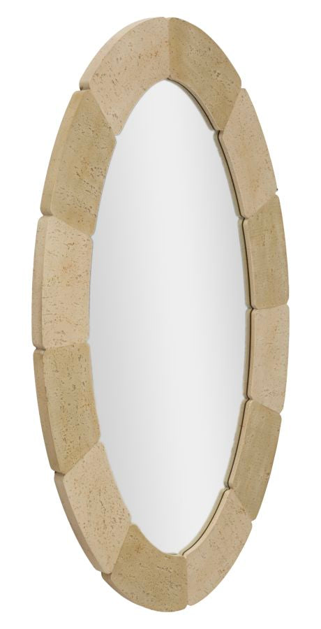 Specchio da muro stones ovale cm 70x3x119,5 (temperato mis. int. ø cm 47x97)