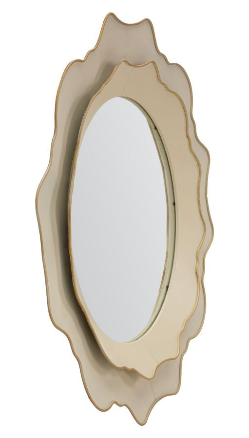Specchio elizabeth tortora cm ø 95x7 (misura specchio int. ø cm 58)