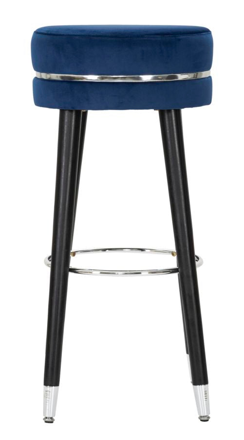Mauro Ferretti Sgabello Bar Paris Blu/silver Ø 35 x 74 cm