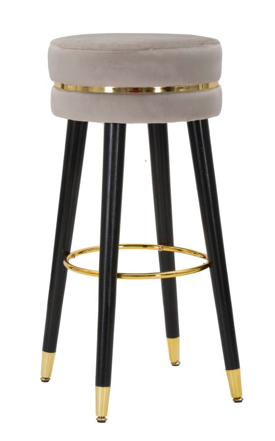 Mauro Ferretti Sgabello Bar Paris Grigio/gold Ø 35 x 74 cm