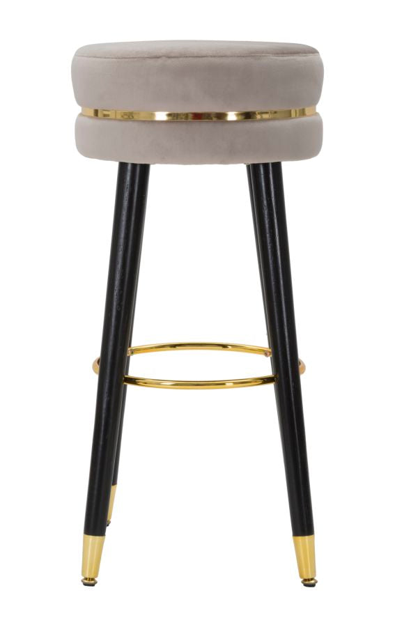 Mauro Ferretti Sgabello Bar Paris Grigio/gold Ø 35 x 74 cm