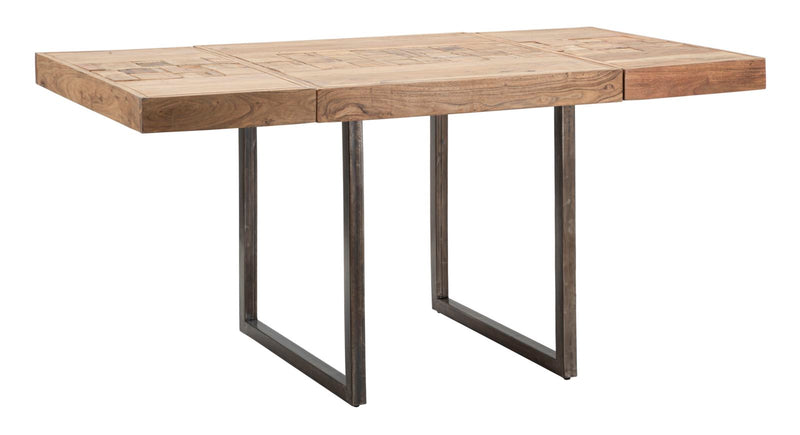 Mauro Ferretti Tavolo da Pranzo Mumbai Quad. All. 80 x 80 x 77-lung. T. 160 cm ( Acacia Nilotica)
