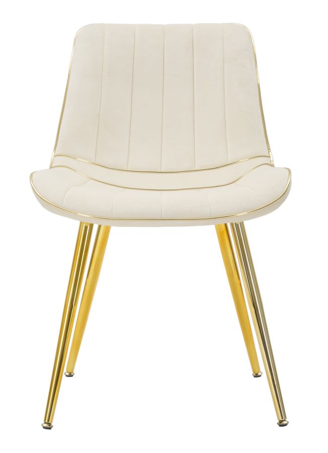Mauro Ferretti Sedia Paris Crema/gold Set 2 pz 51 x 59 x 79 cm