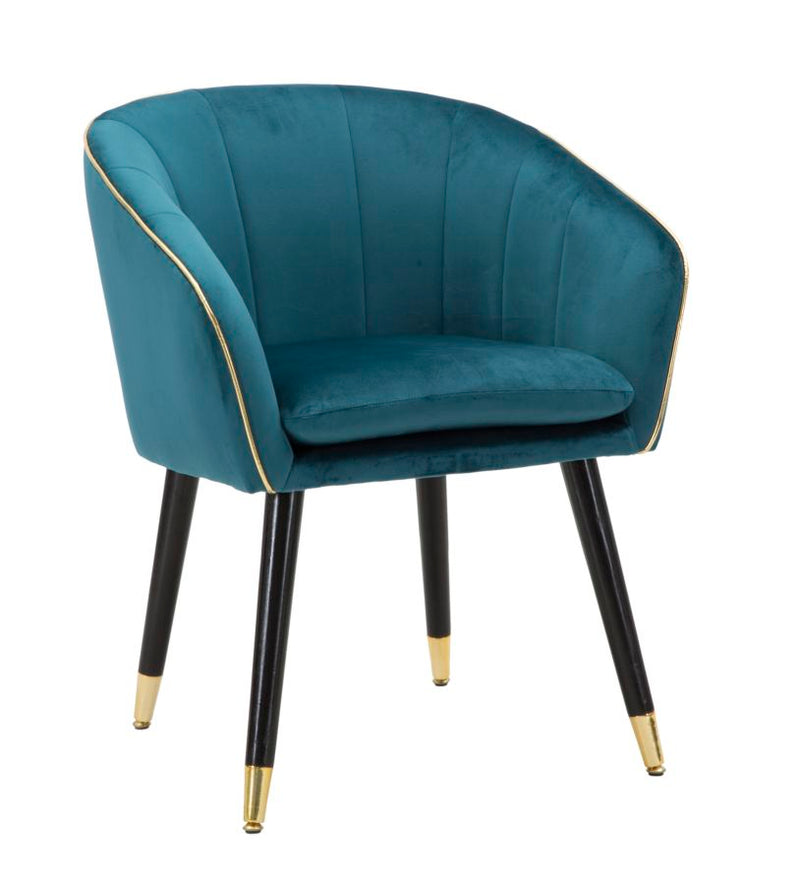 Mauro Ferretti Poltrona Paris Ottanio/gold 62 x 58 x 78 cm