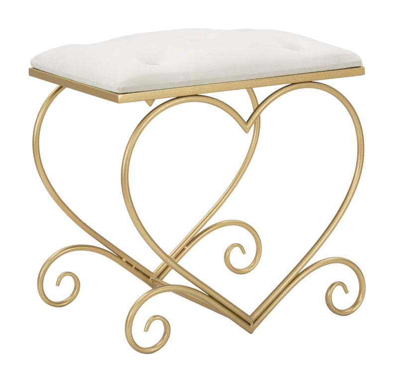 Mauro Ferretti Sgabello Heart Crema 50 x 37,5 x 51,5 cm