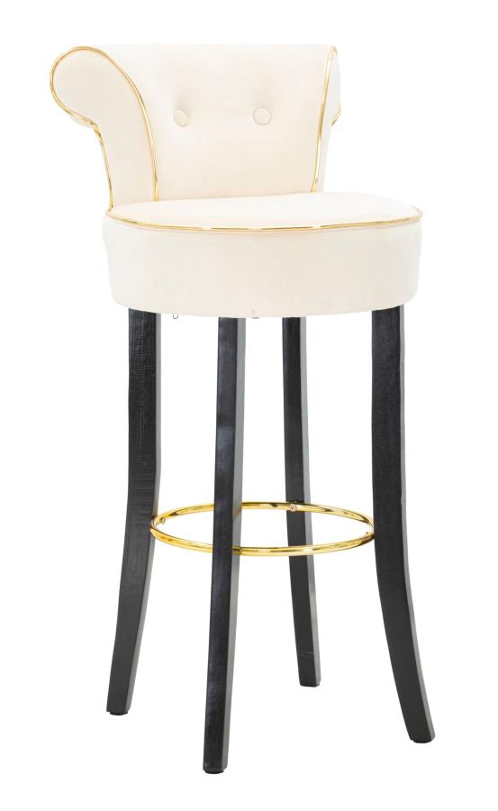 Mauro Ferretti Sgabello Bar Luxy Crema 46 x 48 x 96 cm (altezza Seduta 75)