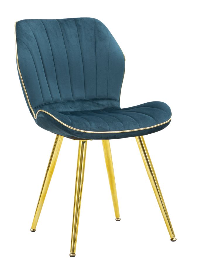 Mauro Ferretti Sedia Paris Space Ottanio/gold Set 2 pz 46 x 58 x 77 cm
