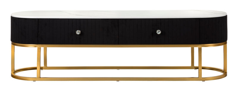 Mauro Ferretti Porta TV Montpellier Nero 150 x 42 x 45 cm