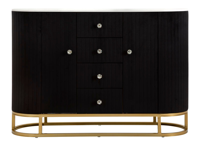 Mauro Ferretti Mobile Montpellier Nero 120 x 40 x 85 cm
