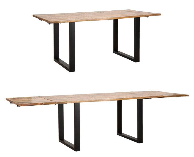 Mauro Ferretti Tavolo da Pranzo Edge All. 180 x 90 x 77-lunghezza Totale 280 cm (legno di Mango)