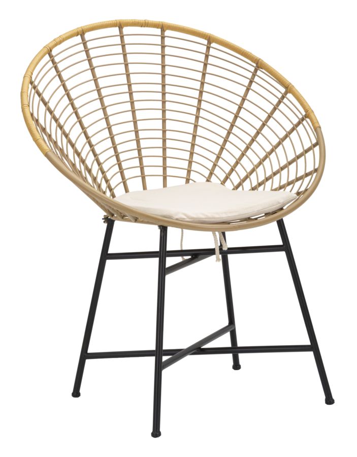 Mauro Ferretti Sedia Panama Grid con Cuscino 72 x 56,5 x 88 cm