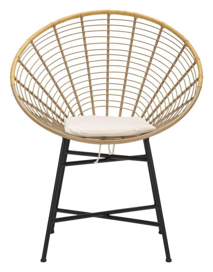 Mauro Ferretti Sedia Panama Grid con Cuscino 72 x 56,5 x 88 cm
