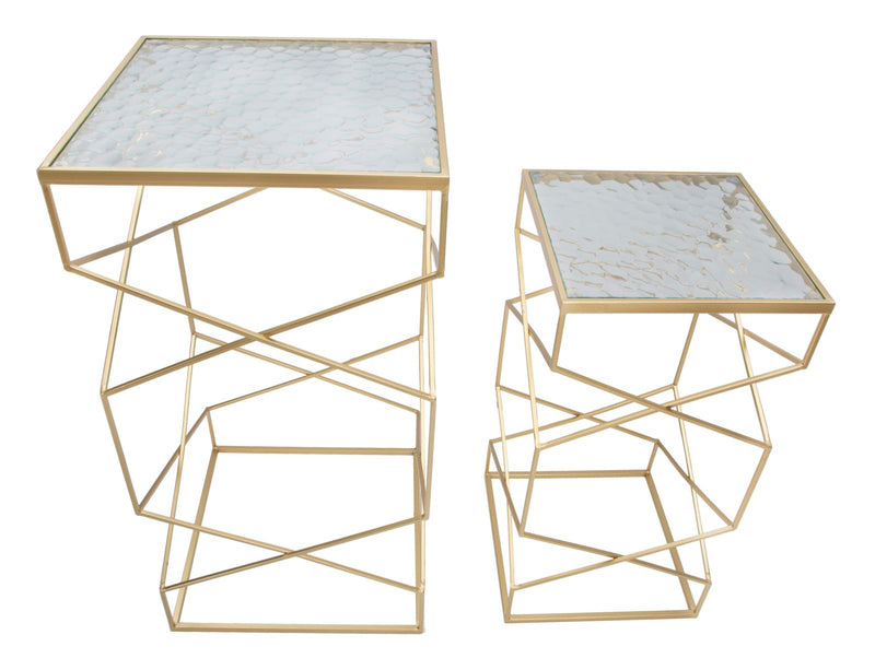 Mauro Ferretti Portatelefono Glassy Coppia 50 x 50 x 100-40 x 40 x 80 cm