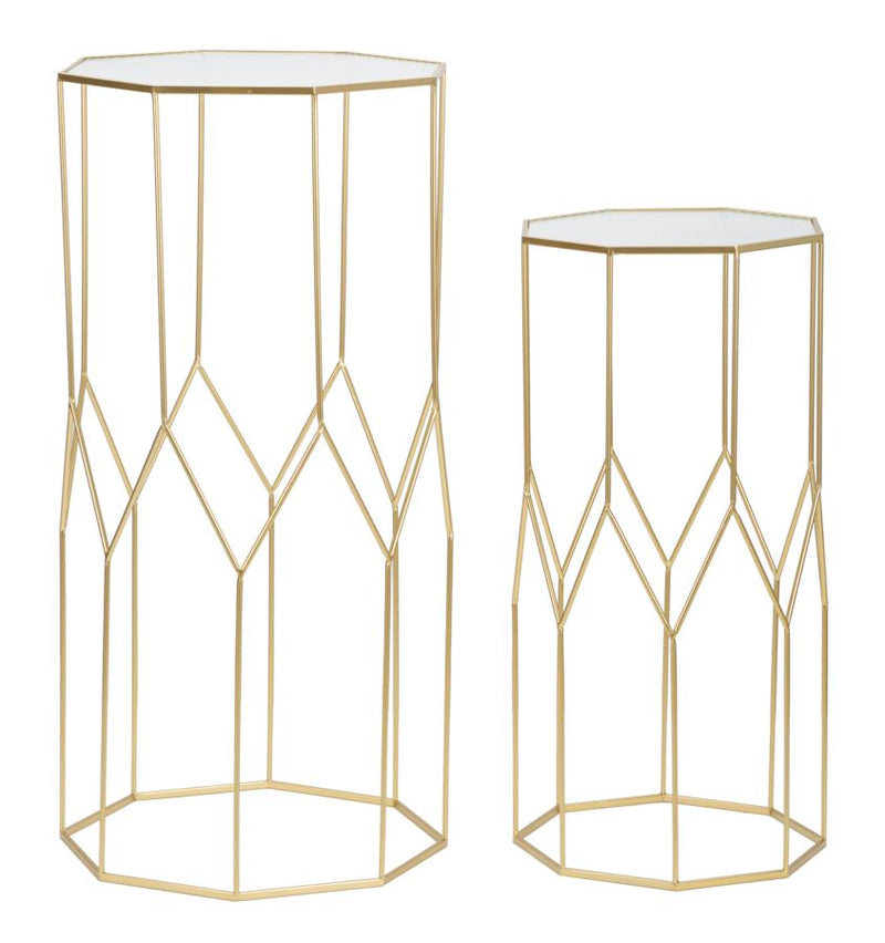 Mauro Ferretti Portatelefono New Glass Coppia 50 x 46 x 100-40 x 37 x 80 cm