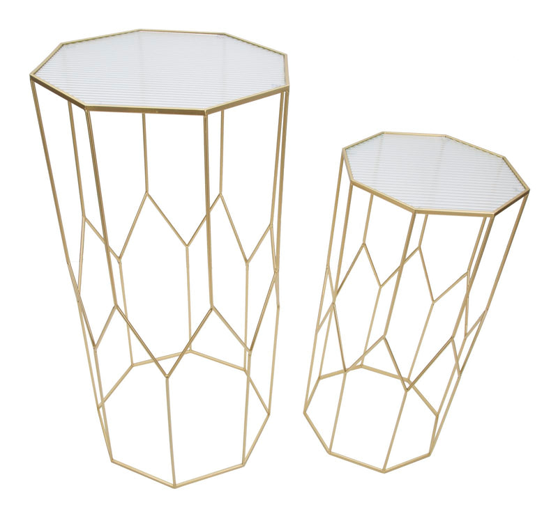 Mauro Ferretti Portatelefono New Glass Coppia 50 x 46 x 100-40 x 37 x 80 cm