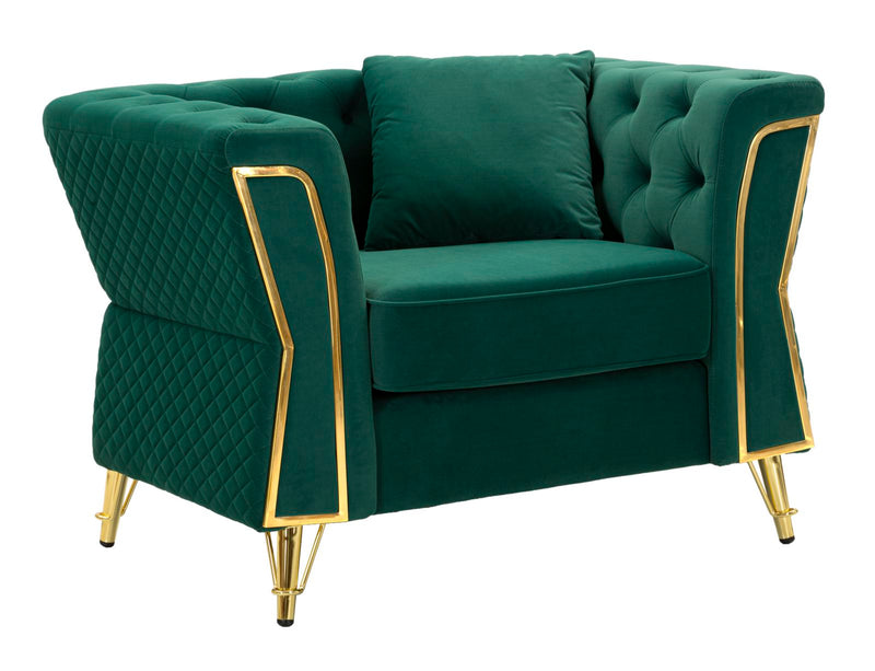 Poltrona emy verde c/cuscino cm 104x83x76
