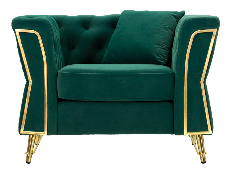 Poltrona emy verde c/cuscino cm 104x83x76
