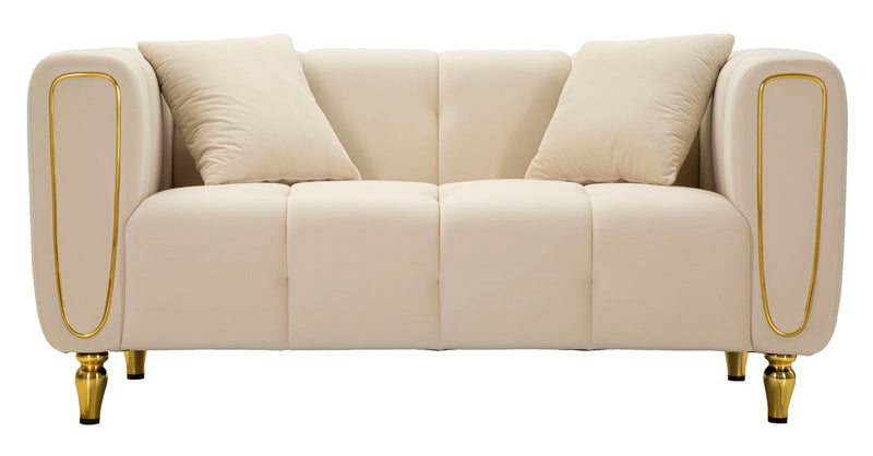 Divano alma crema c/cuscini cm 155x81x71