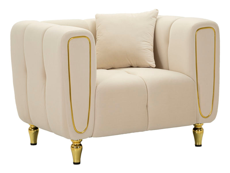 Poltrona alma crema c/cuscino cm 97x81x71
