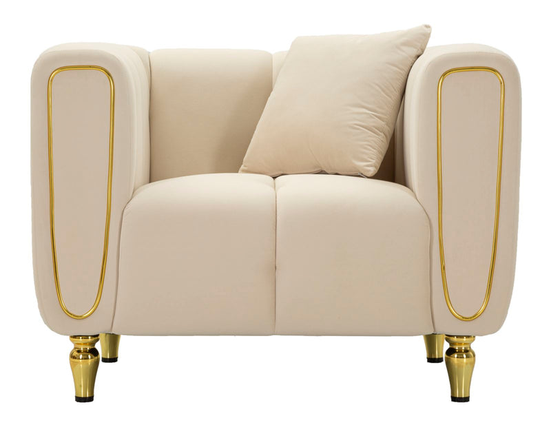 Poltrona alma crema c/cuscino cm 97x81x71