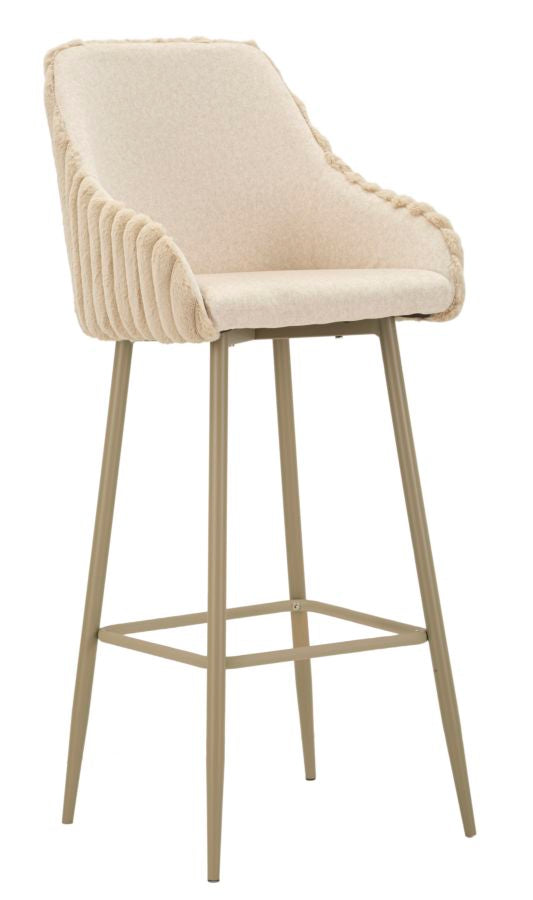 Sgabello bar alaska -a- crema set 2 pz cm 52x46x111 (altezza seduta cm 78)
