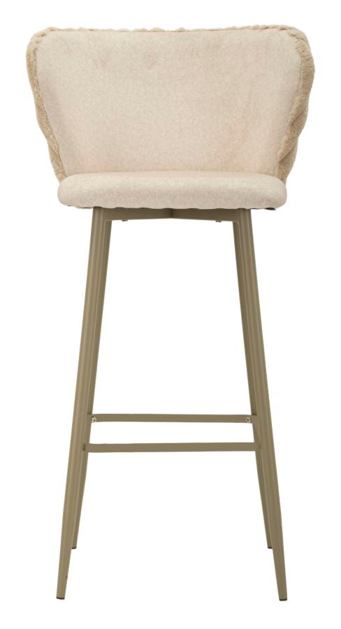 Mauro Ferretti Sgabello Bar Alaska -b- Crema Set 2 pz 55 x 58 x 106 cm (altezza Seduta 77)