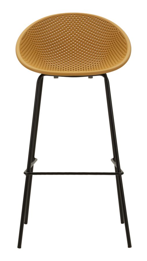 Sgabello bar ibiza senape set 2 pz cm 50x50x98 (altezza seduta cm 75)