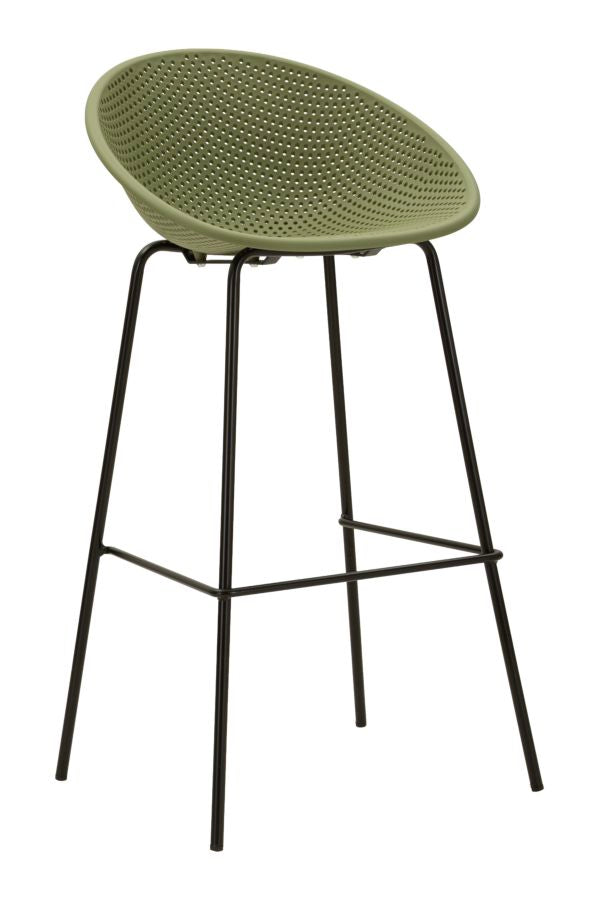 Sgabello bar ibiza verde set 2 pz cm 50x50x98 (altezza seduta cm 75)