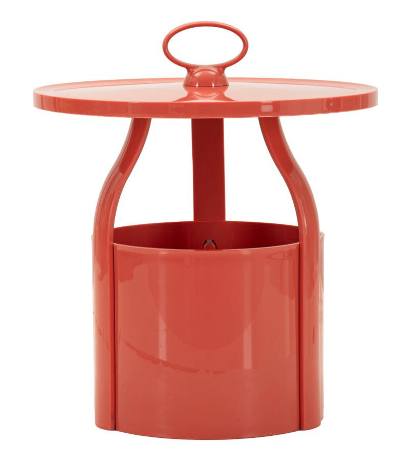 Tavolinetto p/giornali iris rosso cm ø 44x43
