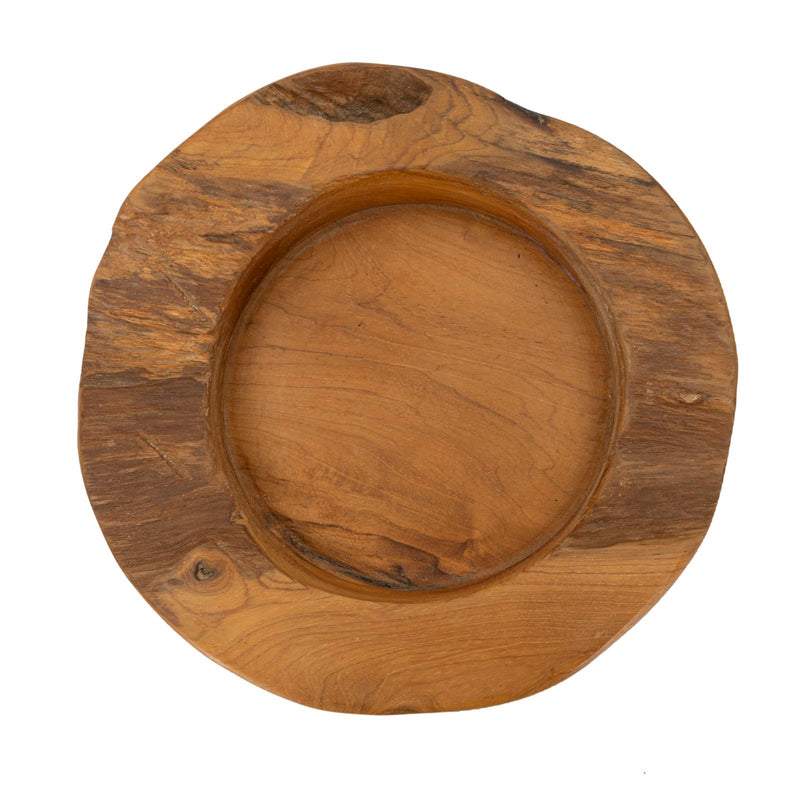Mauro Ferretti Svuotatasche Erusi in Teak Ric. Ø 20 x 6 cm (pezzi Unici - Non Rip. in Serie)